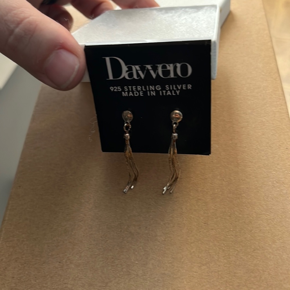 Silver earrings from Italy